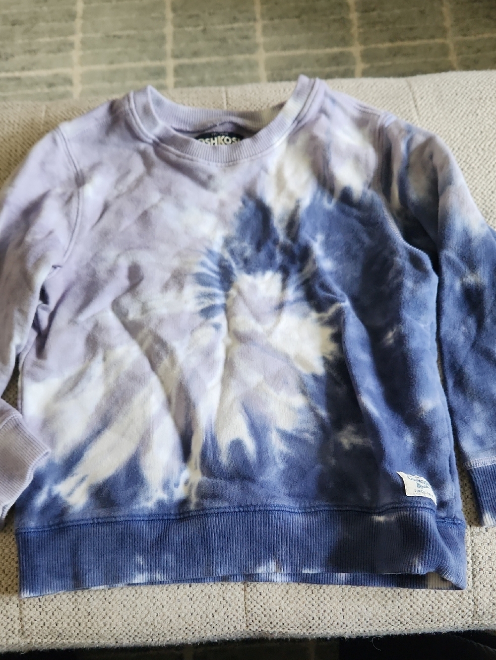OshKosh B'gosh Lavender and Navy Tie-Dye Pullover